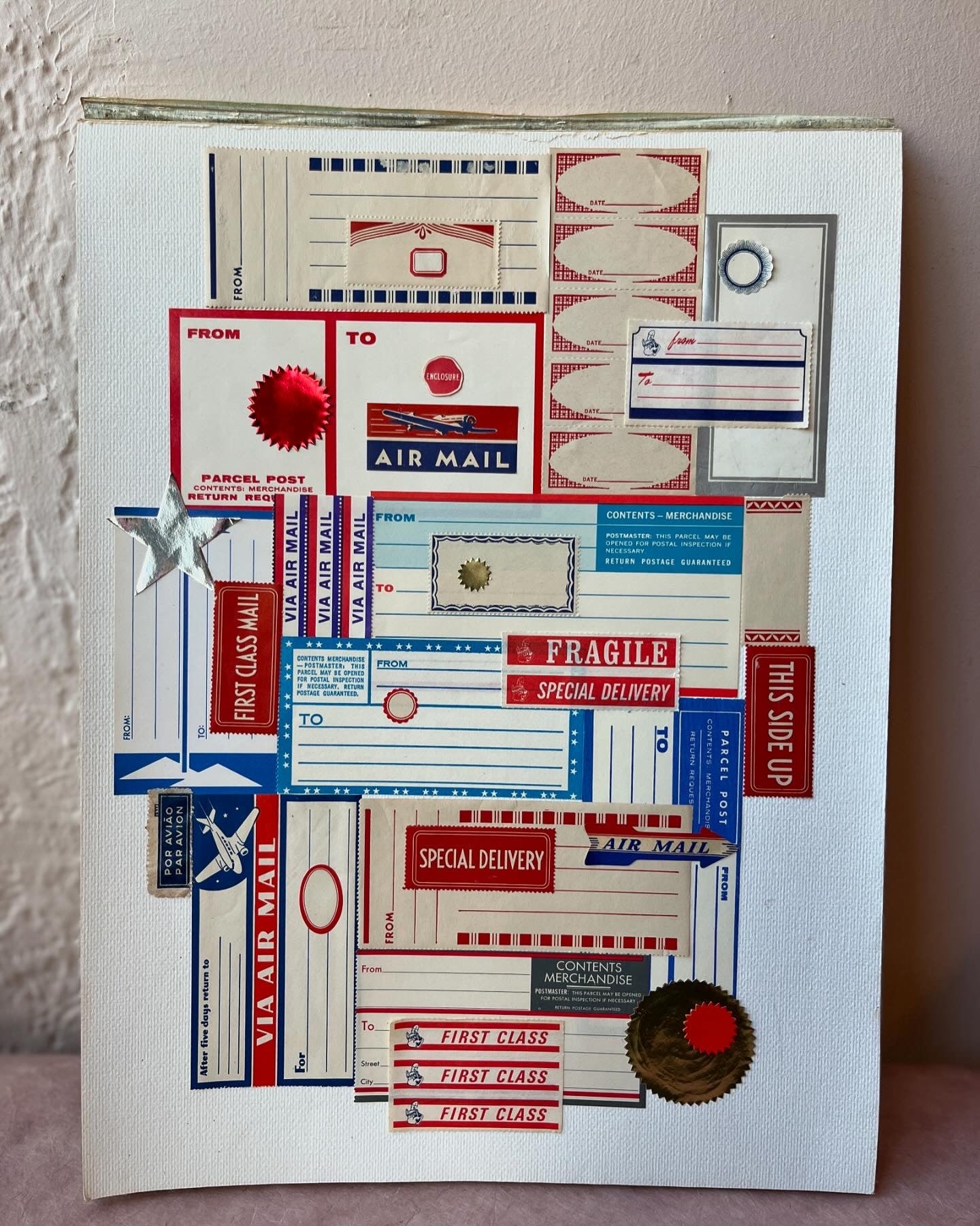 Parcel Post Ephemera Gift Wrap Sheets