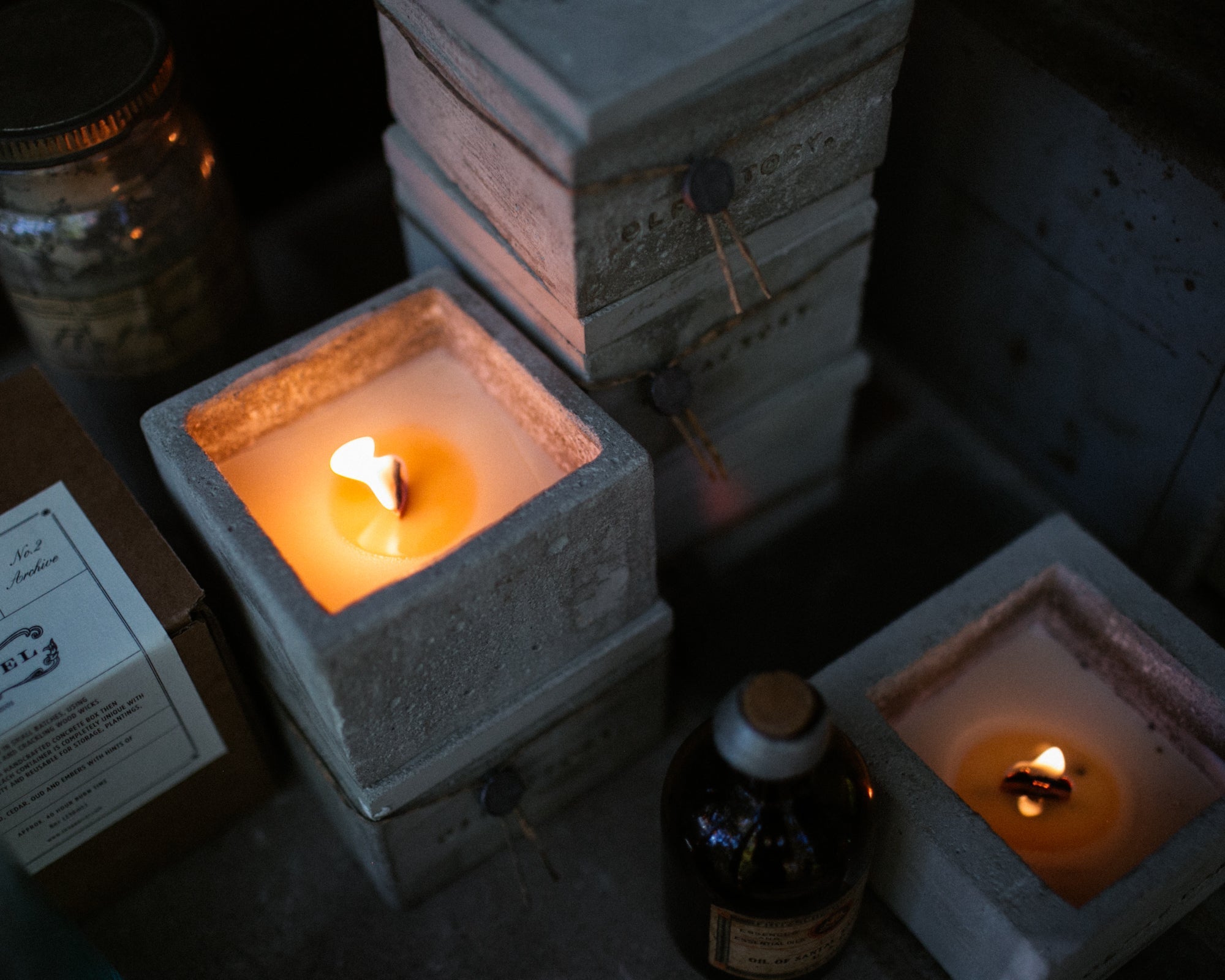 No. 4: Ethereal Parcel Olfactory Scented Candle in Concrete Vessel